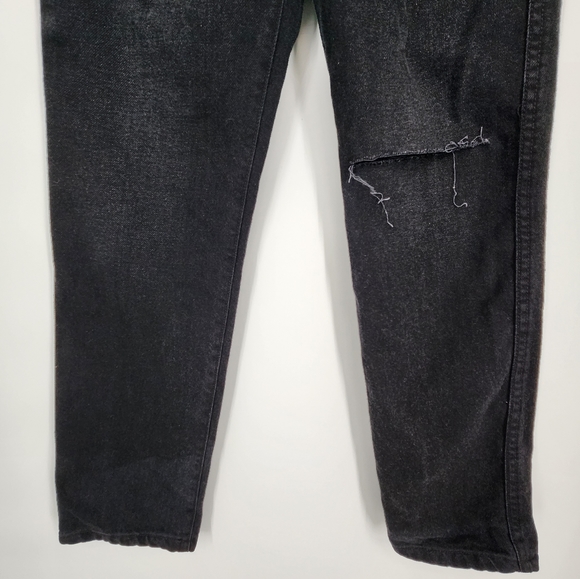 REVICE Ex-Boyfriend Ripped High Waisted Straight Leg Jean Black SZ 24 NWT - Picture 6 of 14